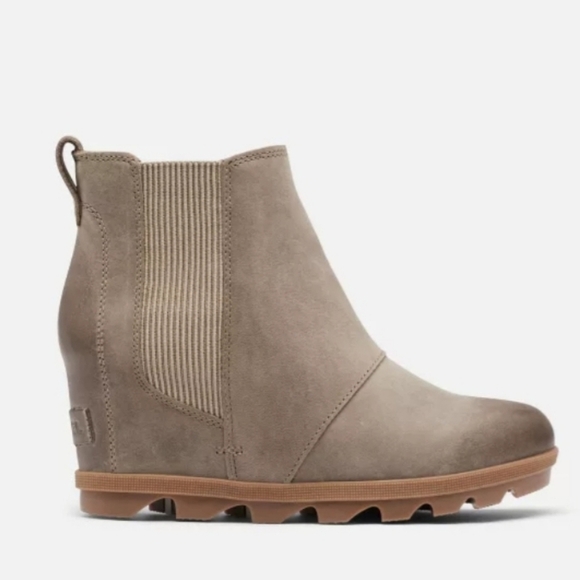 Women's Joan Of Arctic Wedge II Chelsea Bootie Size 6 Khaki - Picture 2 of 13